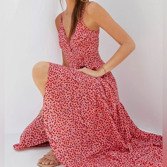 ❣️HP❣️Anthropologie Hutch Flutter Wrap Midi Dress NWT Size XSP - Picture 3 of 13